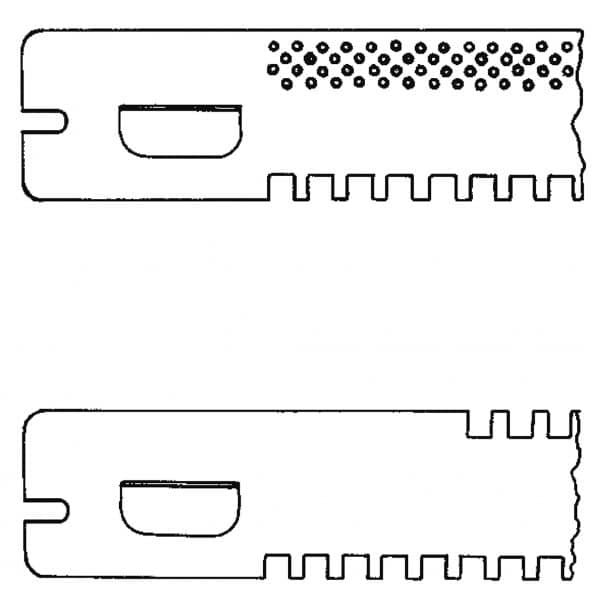 Porticina a saracinesca dentata e forata in lamiera 380 mm con guide e manigliette per arnia 10 telaini