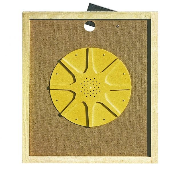Apiscampo a stella a 8 uscite in plastica su tavoletta 430x500 mm con saracinesca – ideale per svuotare i melari in modo naturale