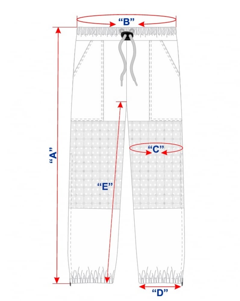 guida alle taglie pantalone astronauta professional ventilato