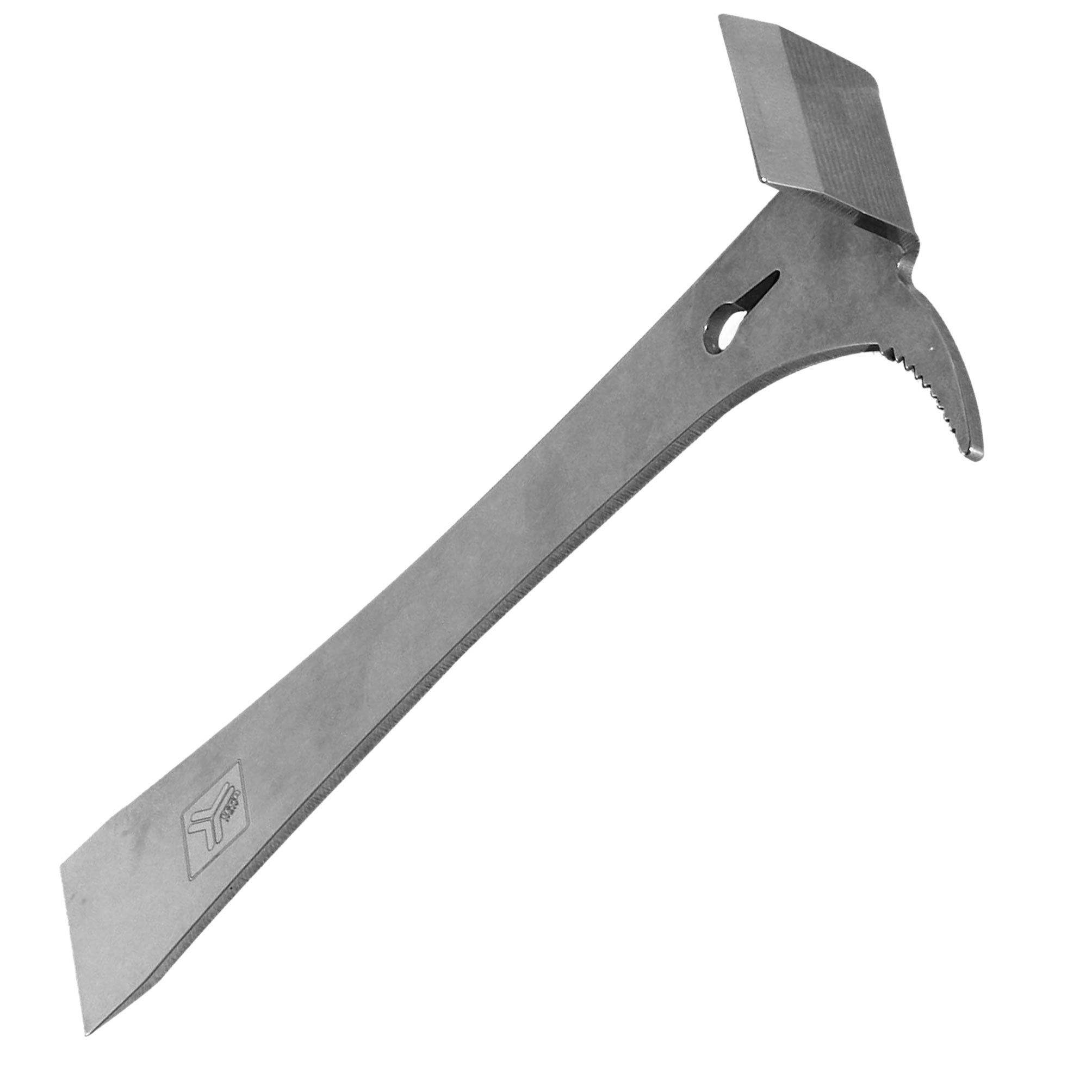 Leva con sperone in acciaio inox per apicoltura con dentatura laterale, scalpello e raschiatoio