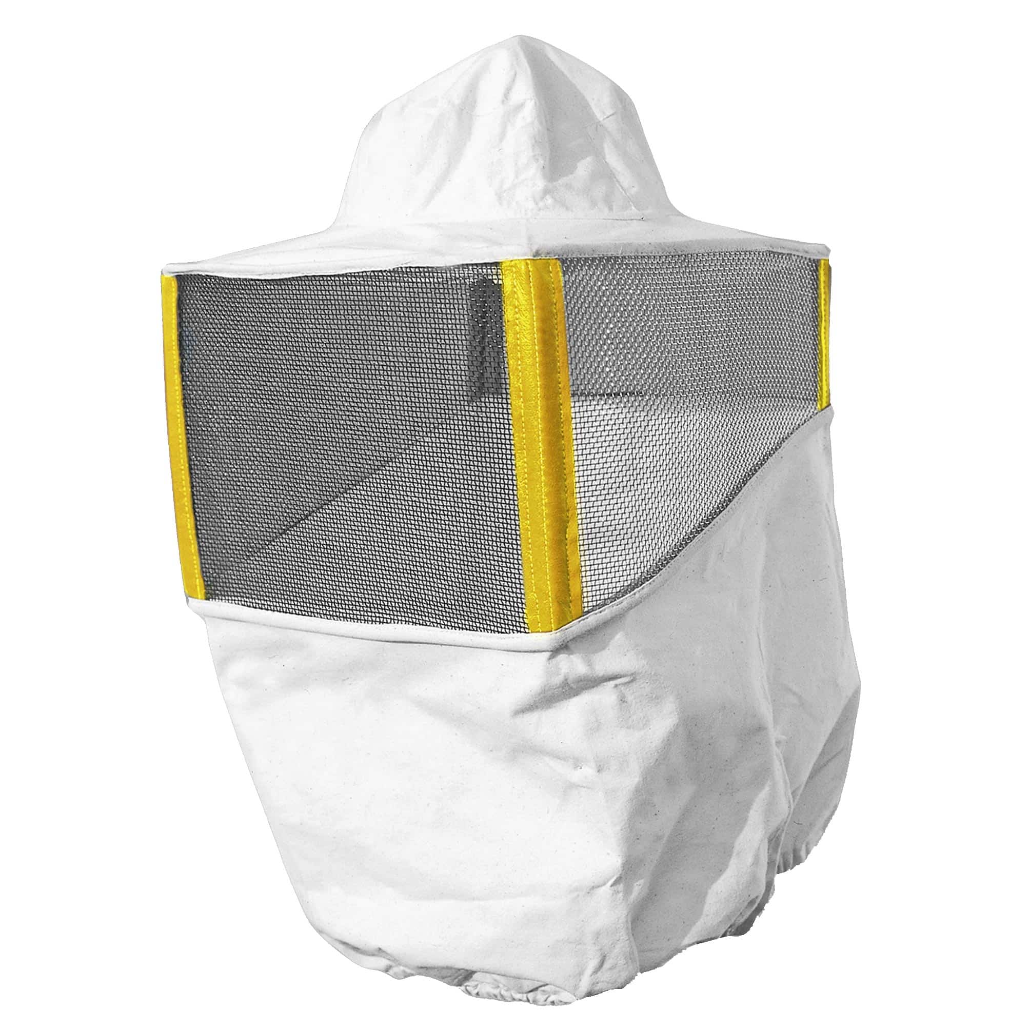 Maschera quadrata apistica con rete in duralluminio e cappello in cotone pieghevole