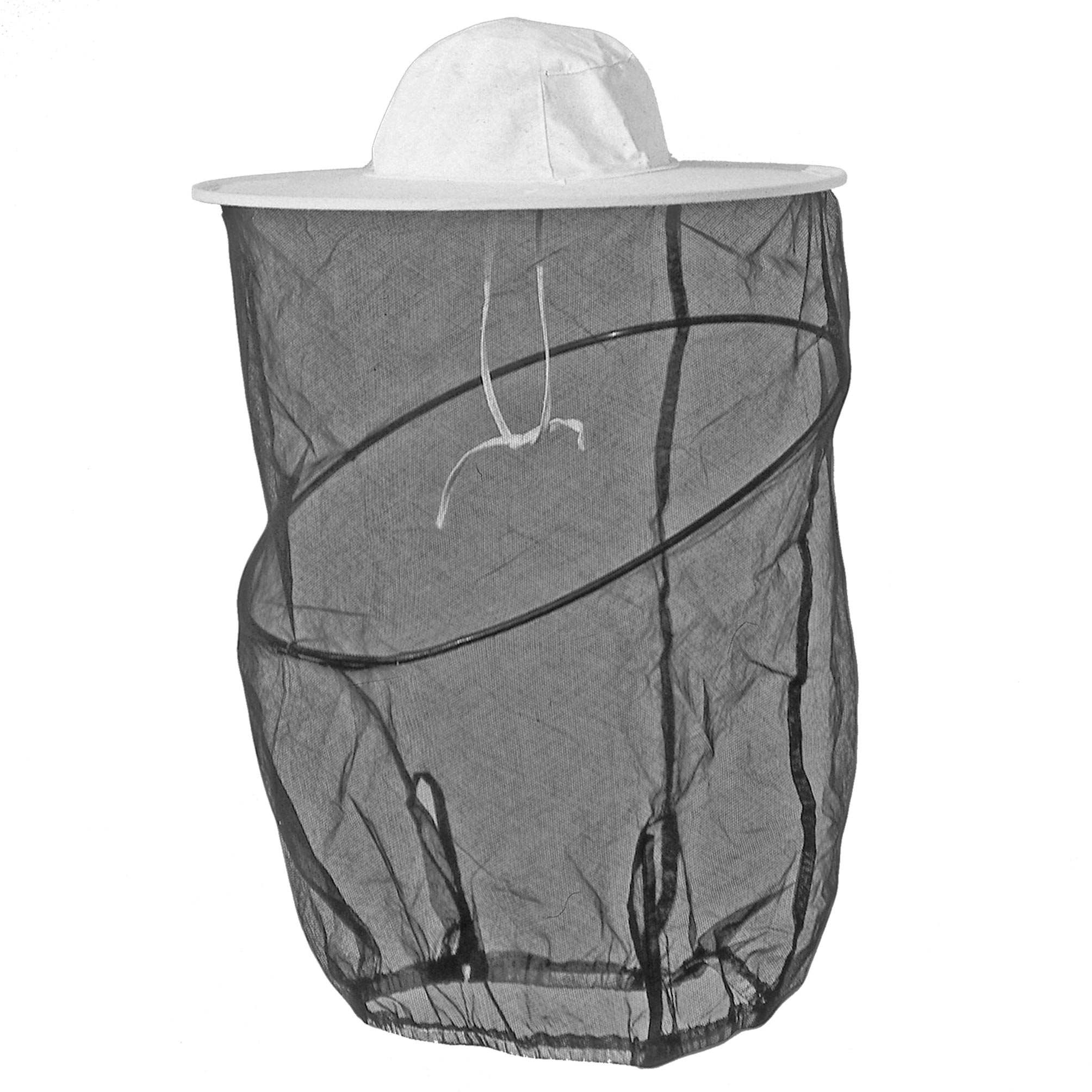 Maschera rotonda apistica con cappello in tela di cotone e velo nero con tendivelo