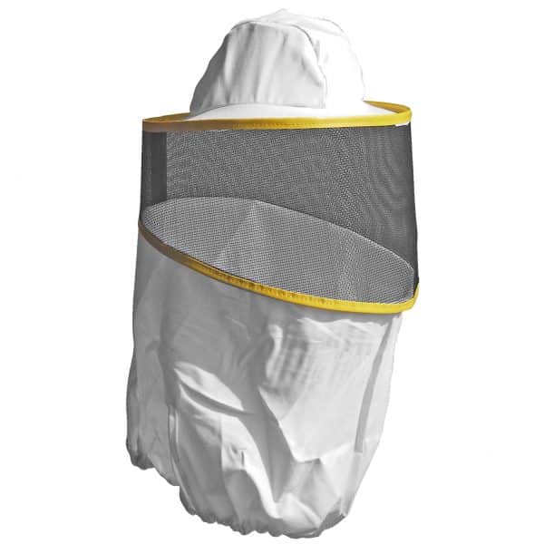 Maschera rotonda apistica con rete in alluminio e cappello – traspirante e facile da indossare