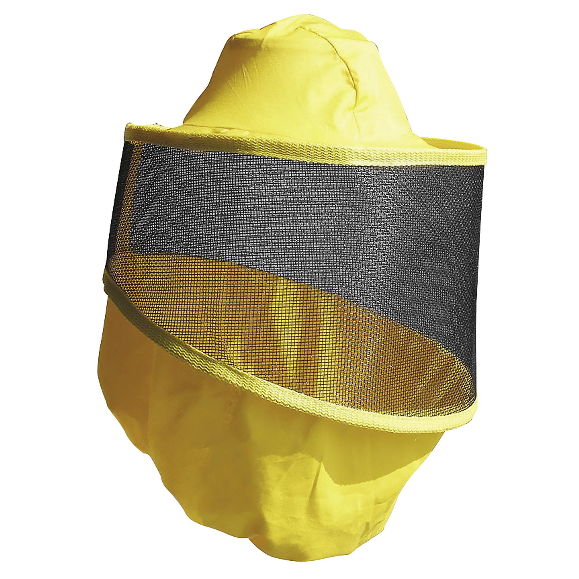 Maschera apistica gialla con rete nera in alluminio per giubbotto con zip