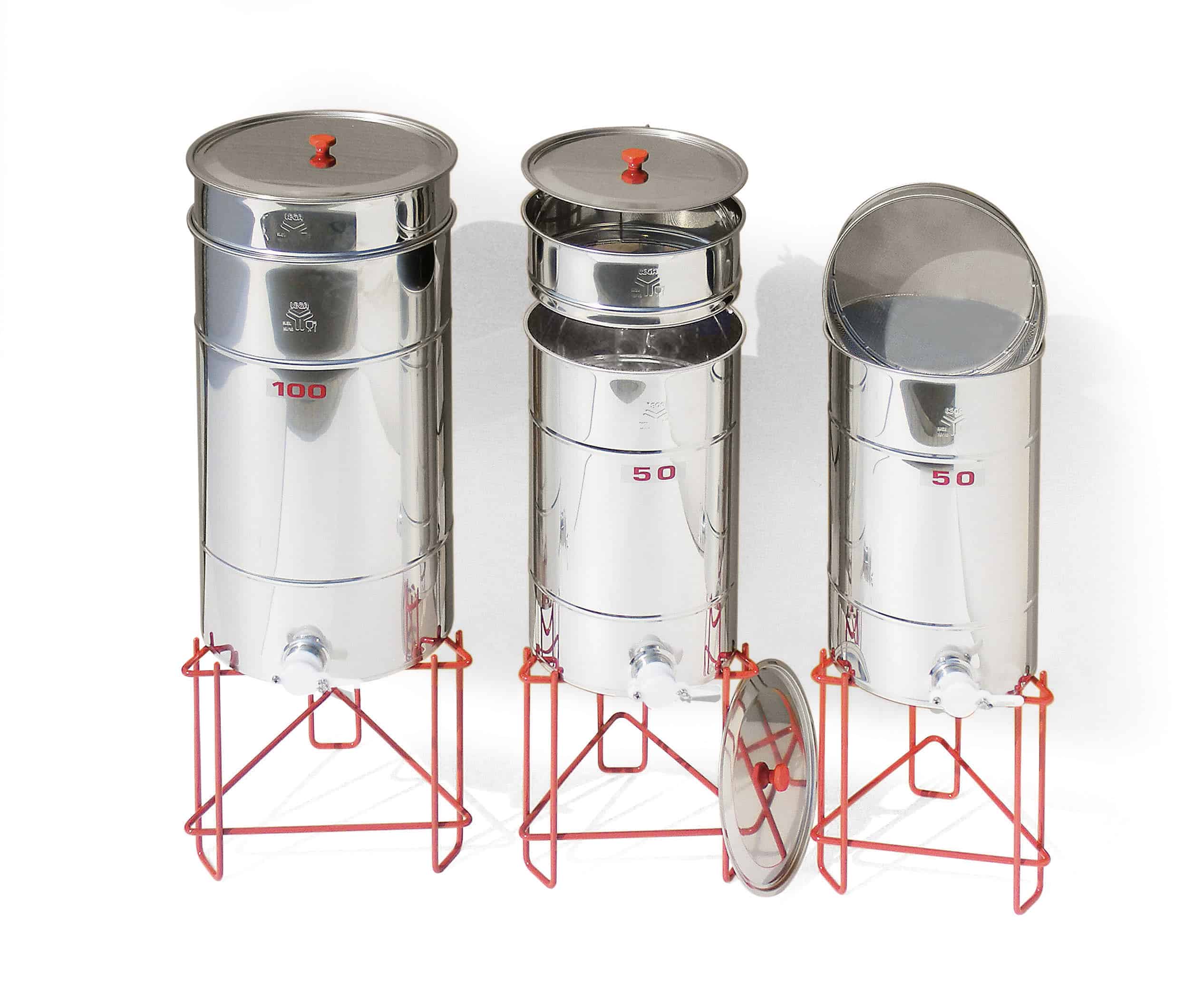 Filtro a tutto diametro in acciaio inox per maturatore da 200 kg