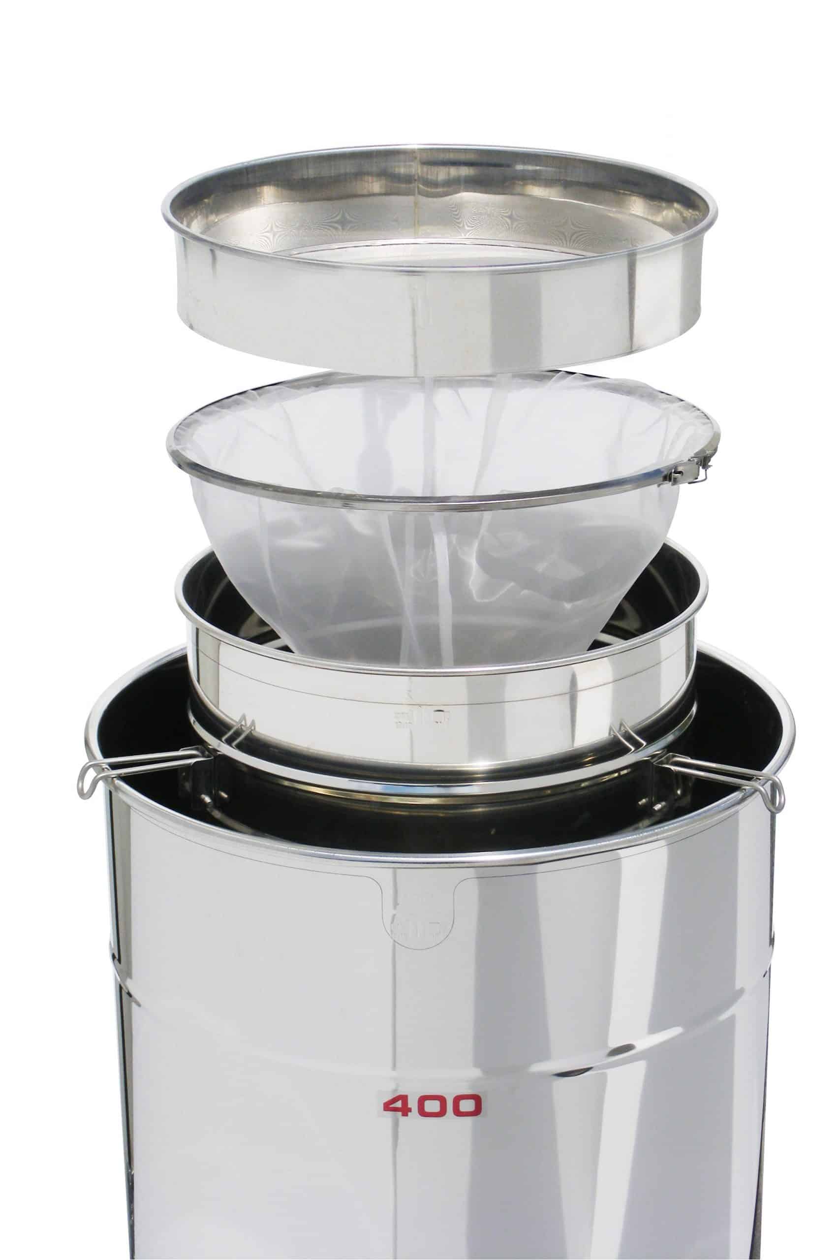 Filtro Doppio Inox Grande – Con Sacco in Nylon e Prefiltro
