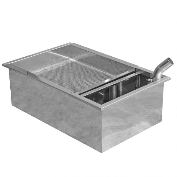Vasca di pescaggio in acciaio inox per pompa da miele – 850x560x290 mm, robusta e igienica, con spedizione assicurata