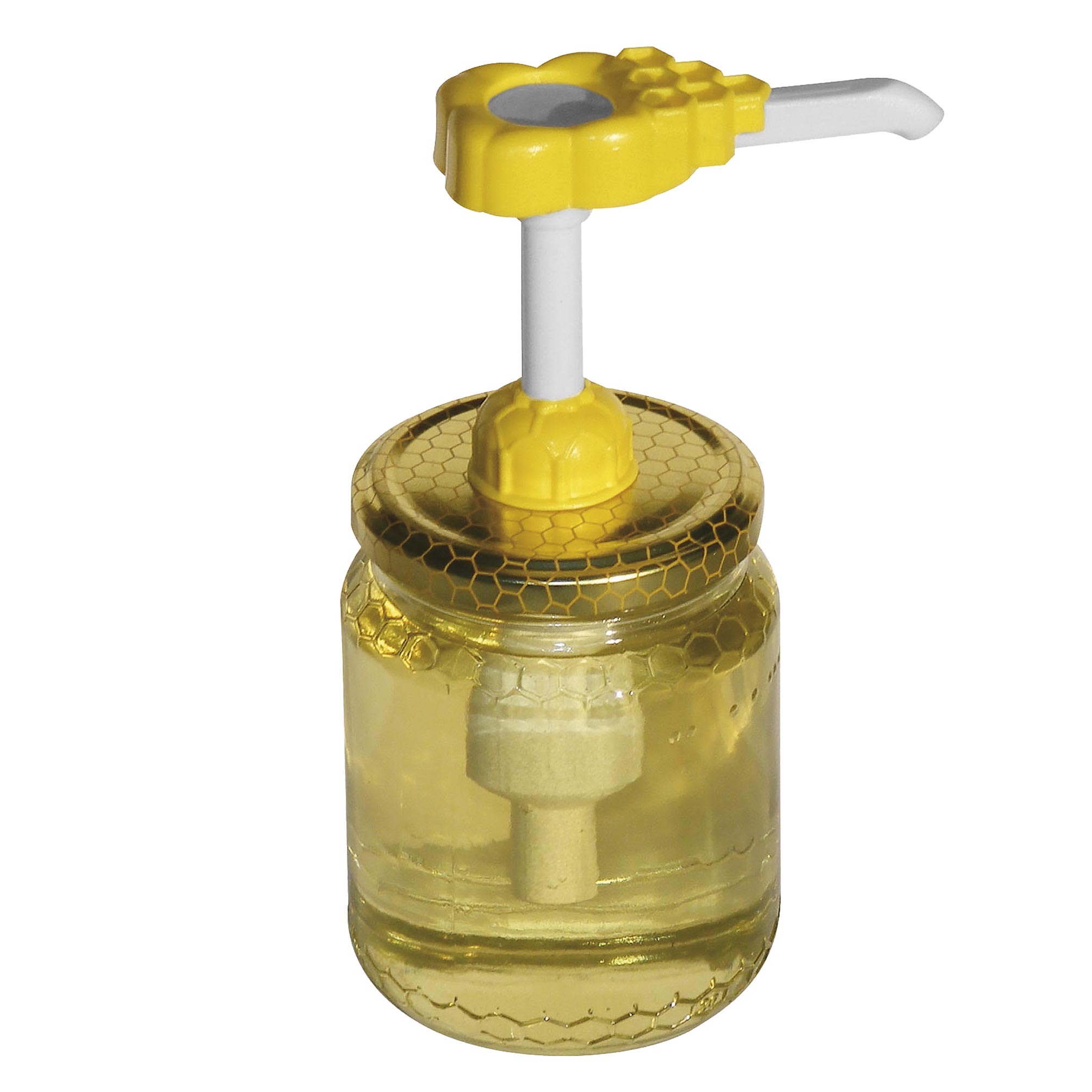 Dispenser Regina con capsule twist-off Ø 70 mm e Ø 82 mm – per vasetti da 500 g e 1000 g, pratico e sicuro per il miele
