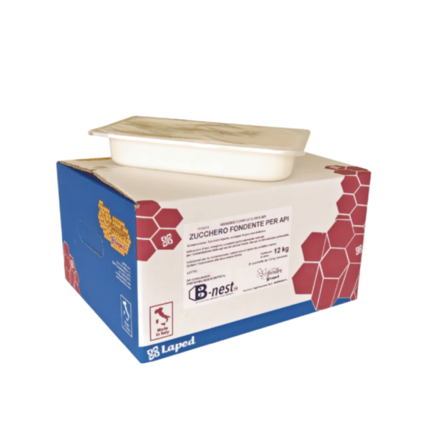 Candito per api LAPED in vaschette da 1,5 kg – scatola da 12 kg, ideale per nutrizione invernale e stimolazione primaverile