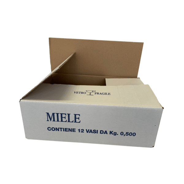 Scatola cartone per 12 vasi miele da 500 gr