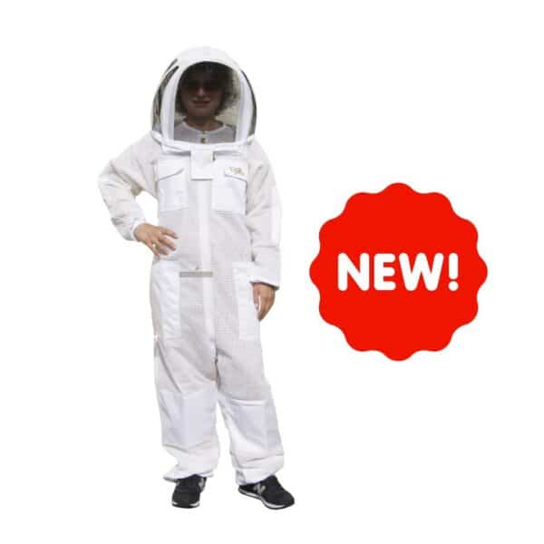 Tuta da apicoltore Air Mesh a 3 strati con maschera astronauta