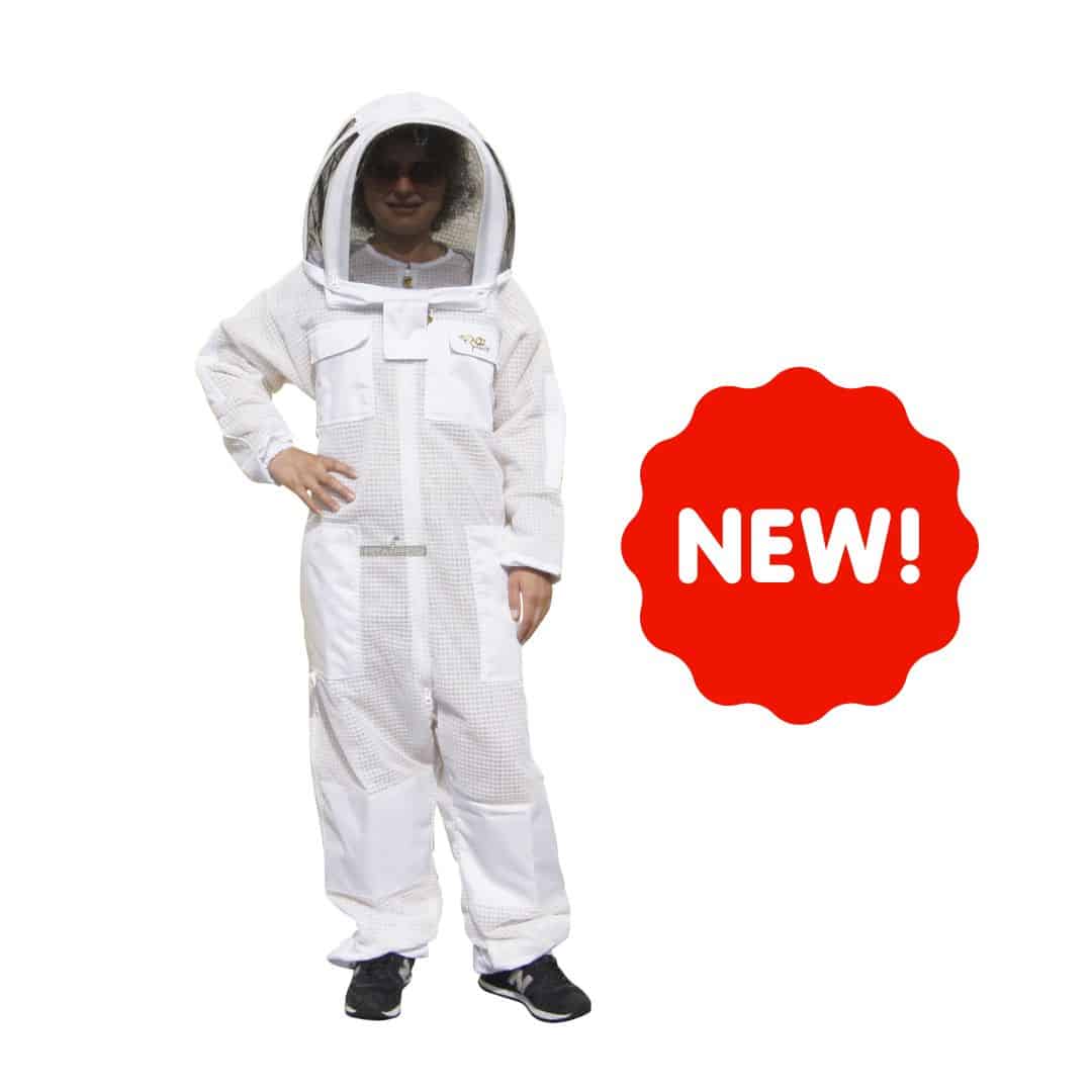 Tuta da apicoltore Air Mesh a 3 strati con maschera astronauta
